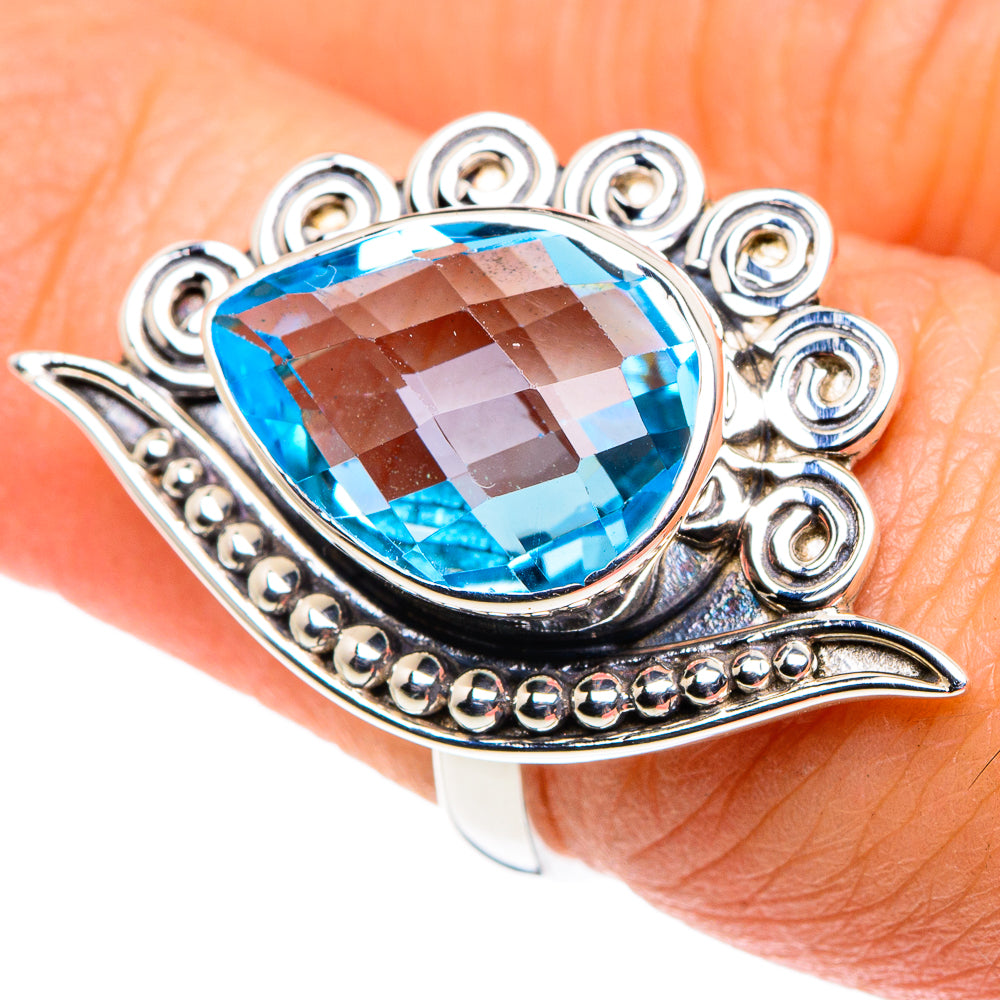 Blue Topaz Rings handcrafted by Ana Silver Co - RING87363