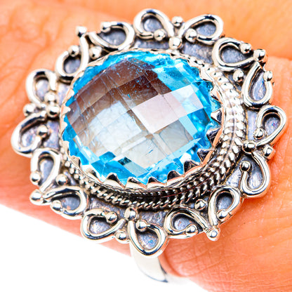 Blue Topaz Rings handcrafted by Ana Silver Co - RING87364