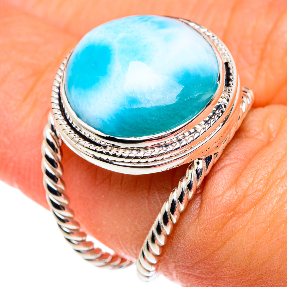Larimar Rings handcrafted by Ana Silver Co - RING87365
