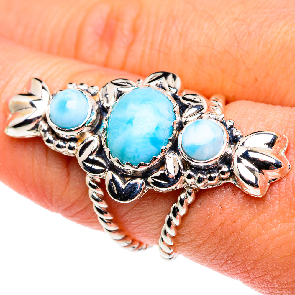 Larimar Rings handcrafted by Ana Silver Co - RING87367