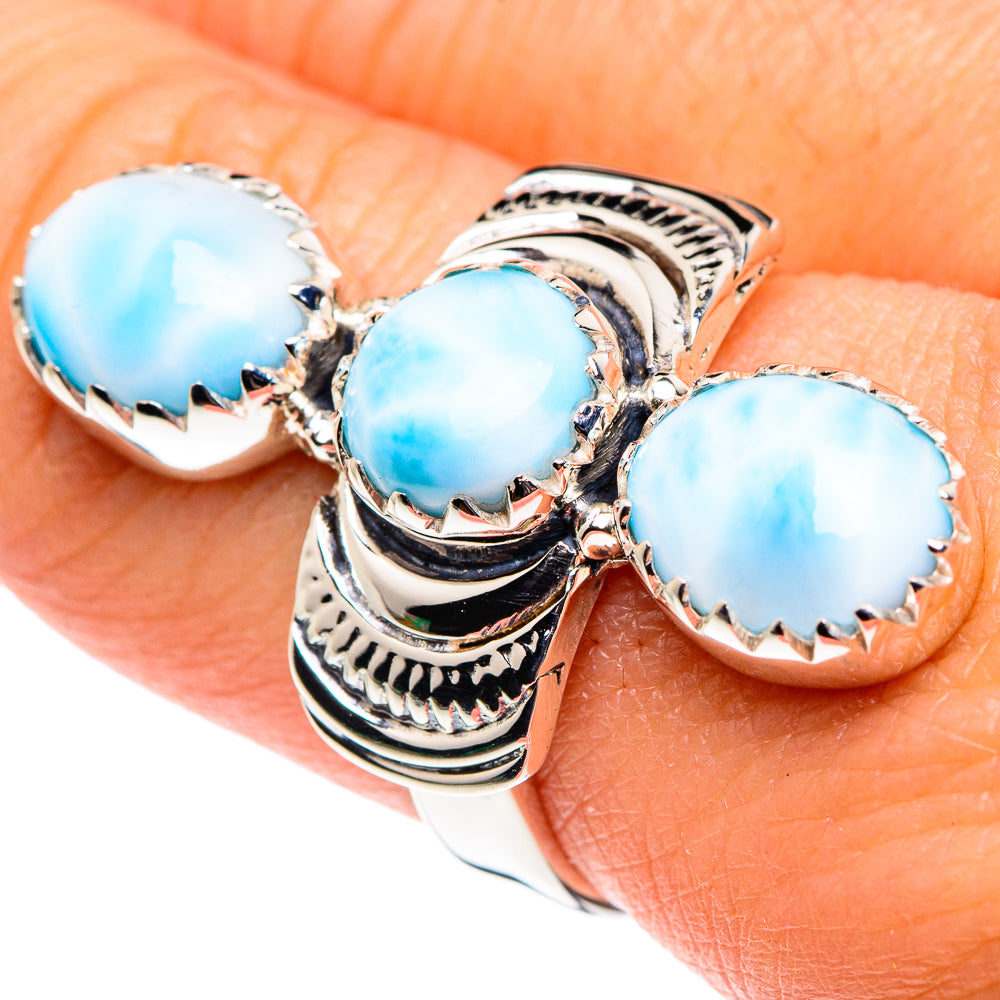Larimar Rings handcrafted by Ana Silver Co - RING87371