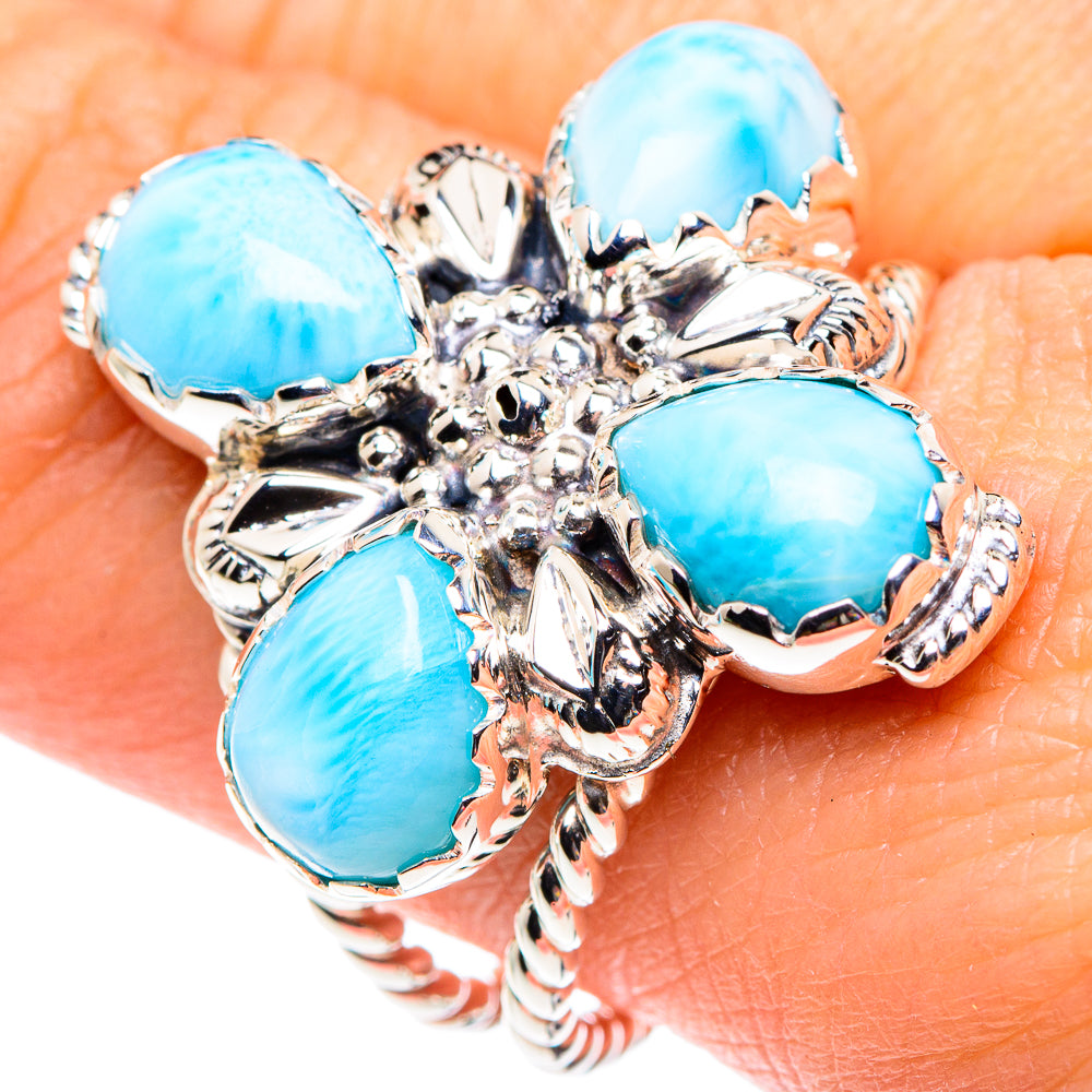 Larimar Rings handcrafted by Ana Silver Co - RING87372