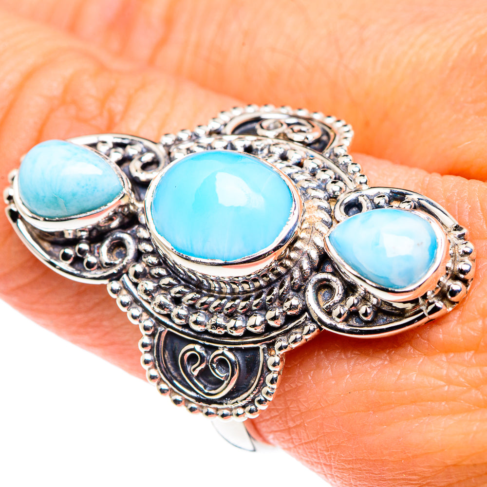 Larimar Rings handcrafted by Ana Silver Co - RING87374