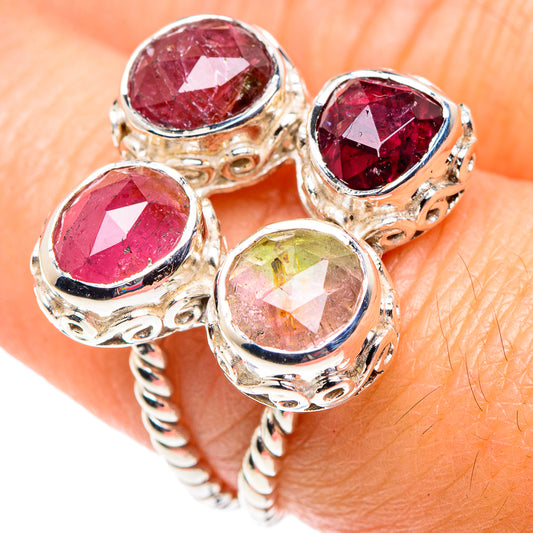 Watermelon Tourmaline Rings handcrafted by Ana Silver Co - RING87381