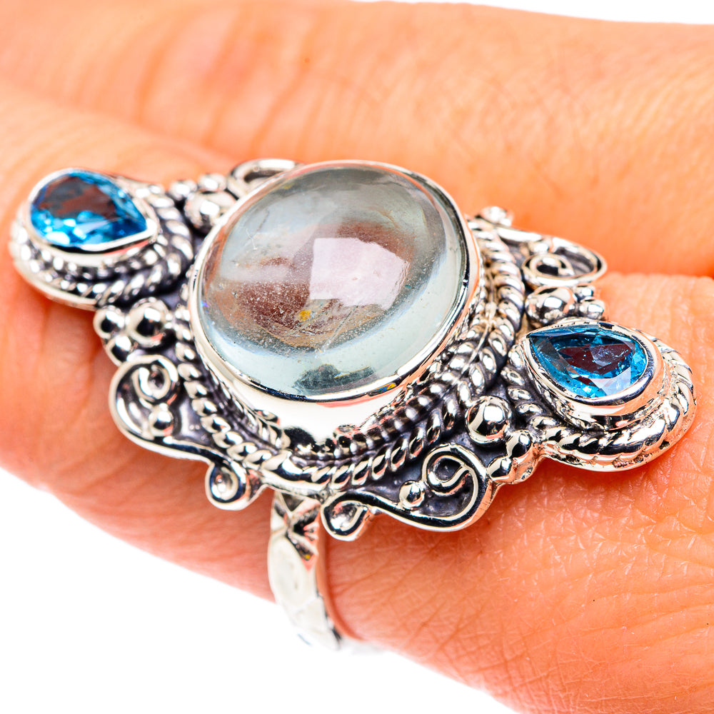 Aquamarine, Blue Topaz Rings handcrafted by Ana Silver Co - RING87395