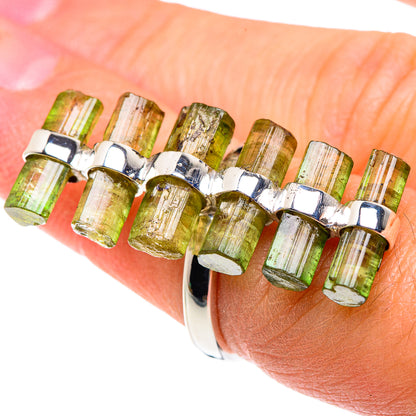 Green Tourmaline Rings handcrafted by Ana Silver Co - RING87400