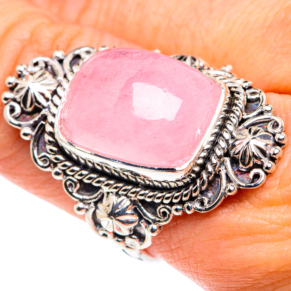 Rose Quartz Rings handcrafted by Ana Silver Co - RING87403