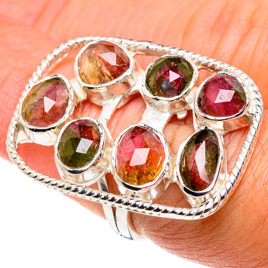 Watermelon Tourmaline Rings handcrafted by Ana Silver Co - RING87413