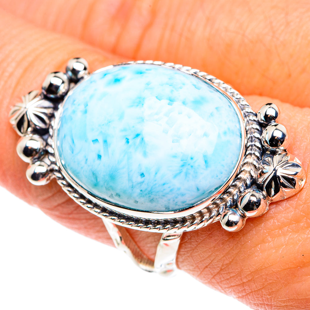 Larimar Rings handcrafted by Ana Silver Co - RING87417