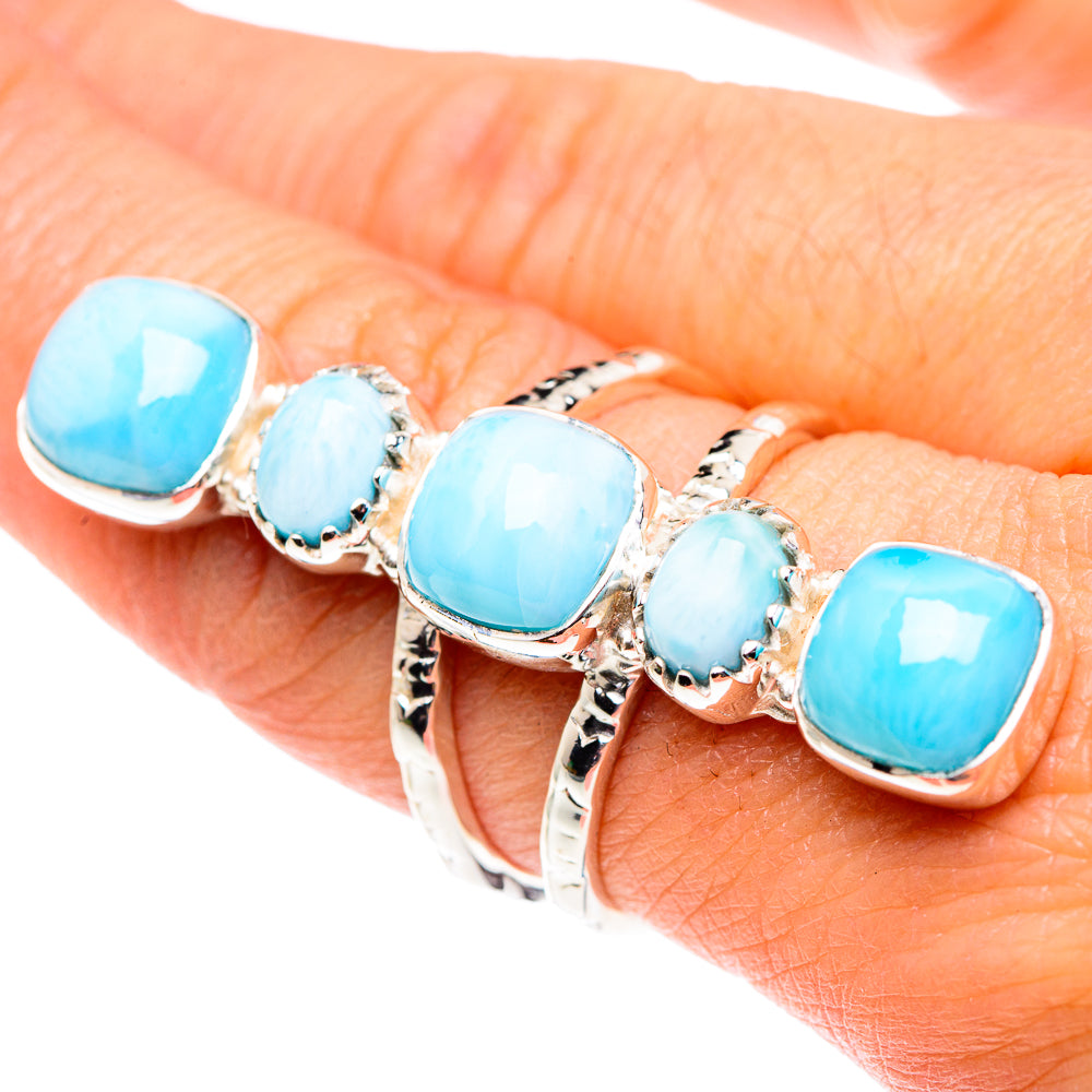 Larimar Rings handcrafted by Ana Silver Co - RING87427