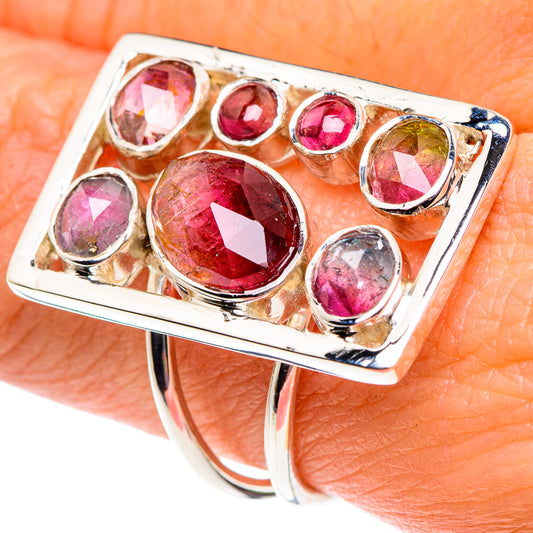 Watermelon Tourmaline Rings handcrafted by Ana Silver Co - RING87428
