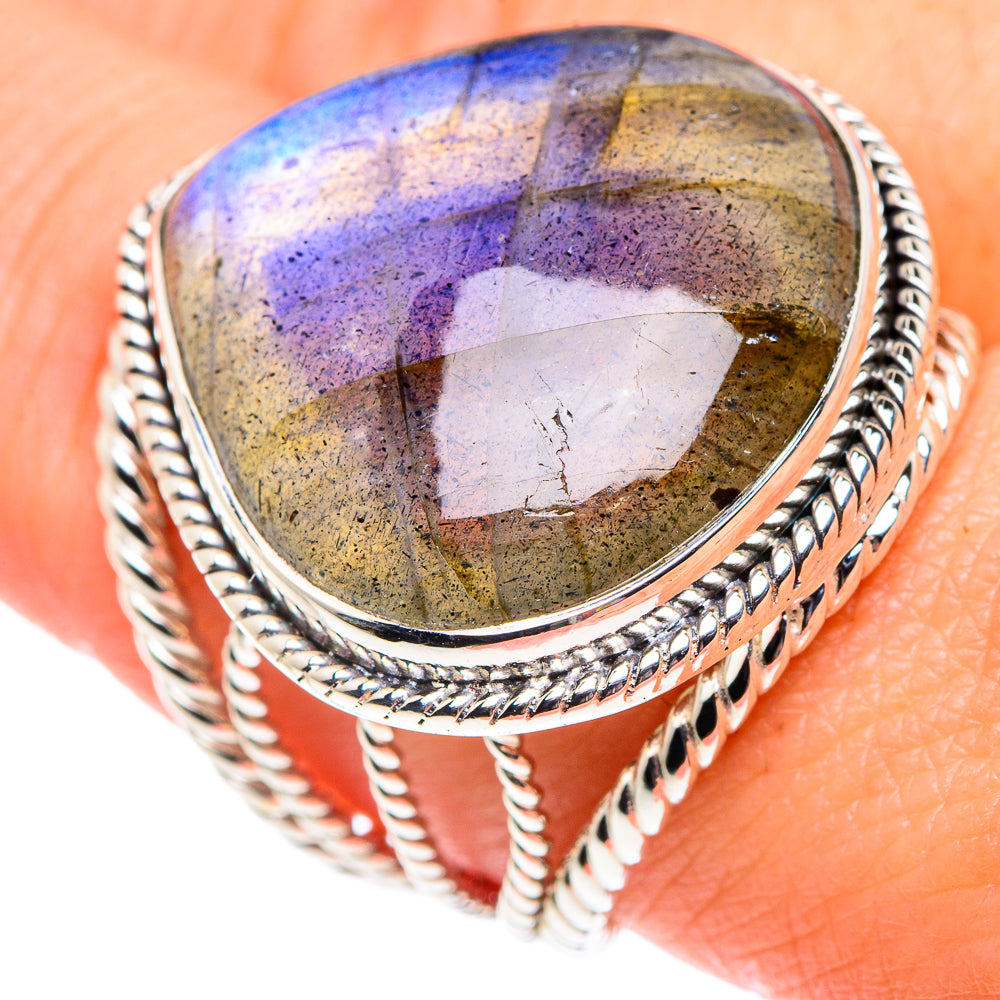 Labradorite Rings handcrafted by Ana Silver Co - RING87442