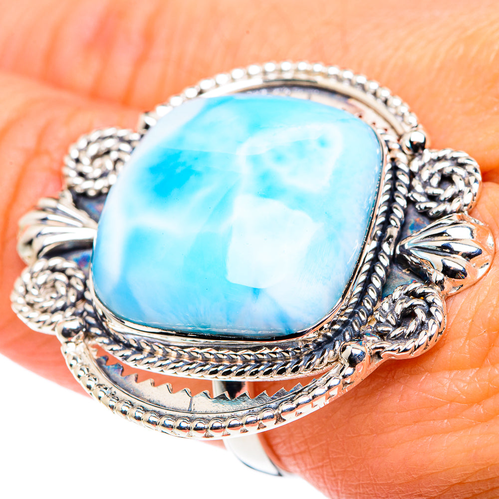 Larimar Rings handcrafted by Ana Silver Co - RING87445