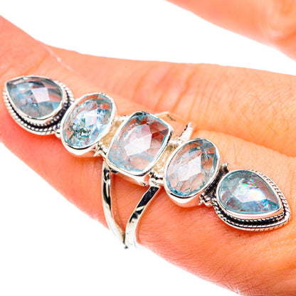 Blue Topaz Rings handcrafted by Ana Silver Co - RING87448