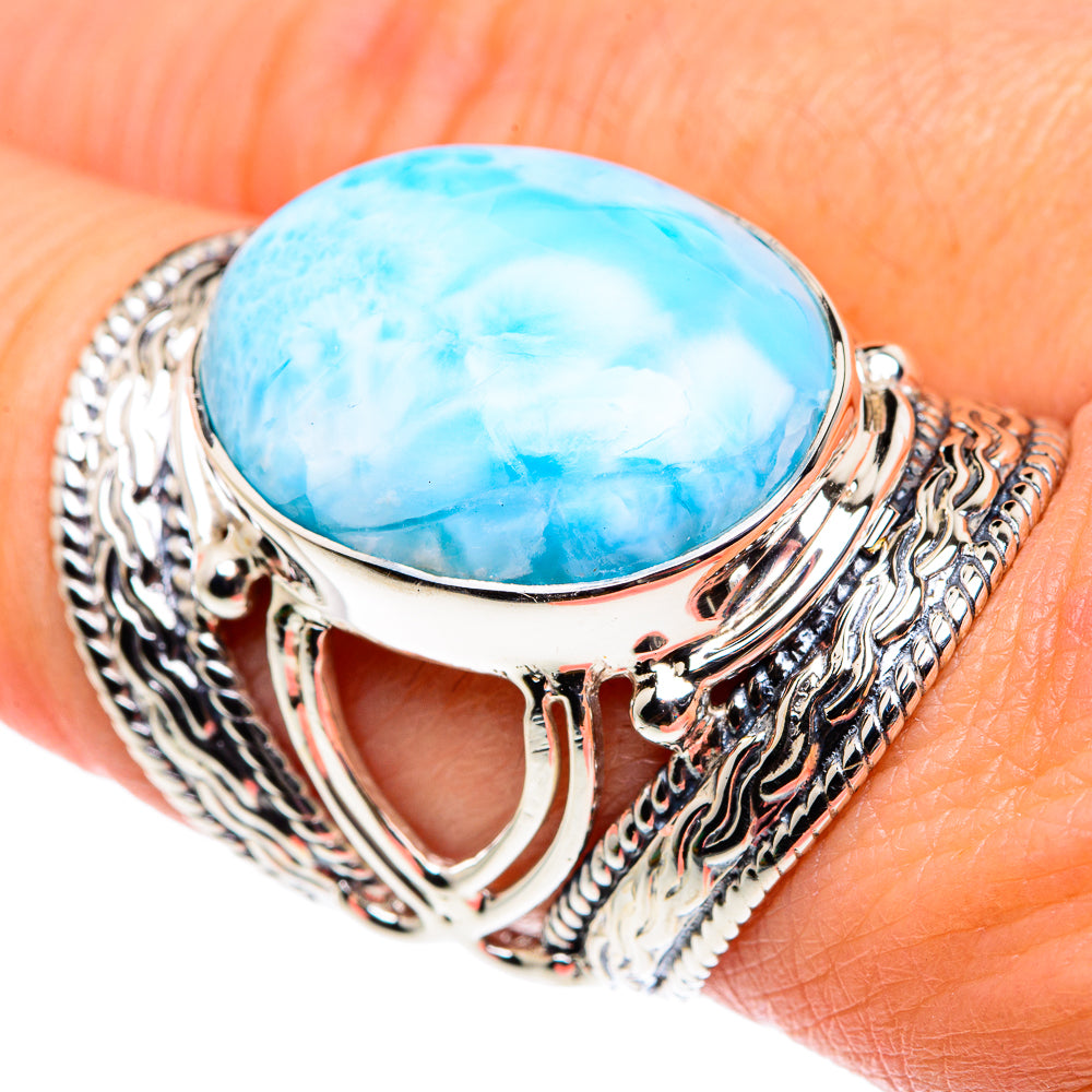 Larimar Rings handcrafted by Ana Silver Co - RING87465