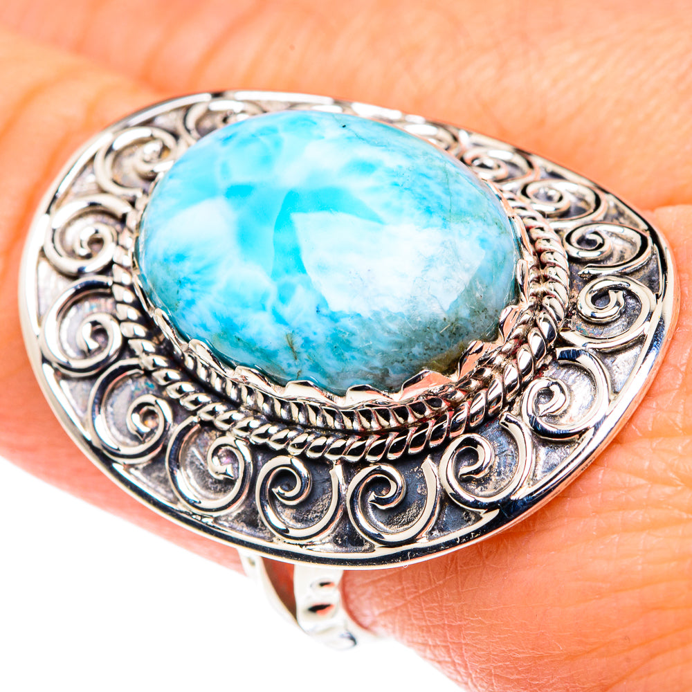 Larimar Rings handcrafted by Ana Silver Co - RING87467