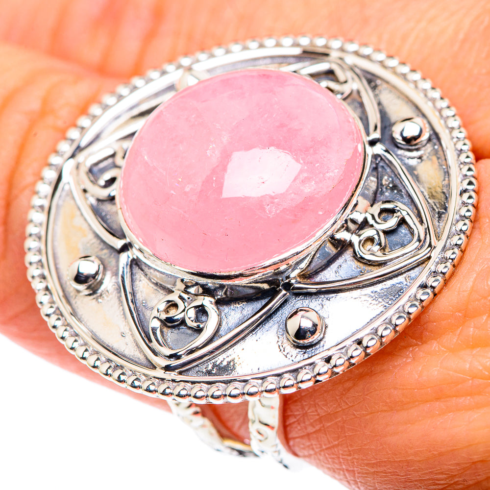Rose Quartz Rings handcrafted by Ana Silver Co - RING87472