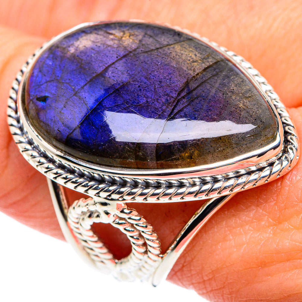 Labradorite Rings handcrafted by Ana Silver Co - RING87481