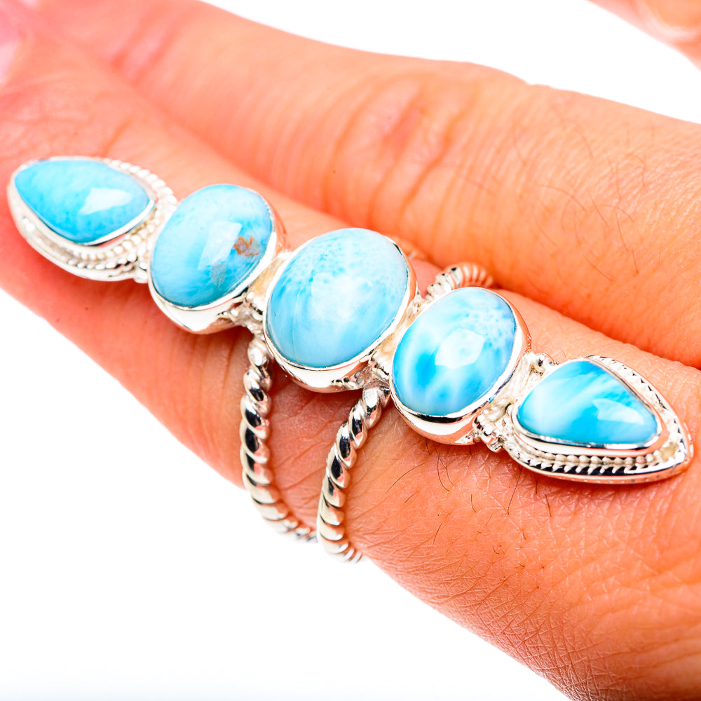 Larimar Rings handcrafted by Ana Silver Co - RING87487