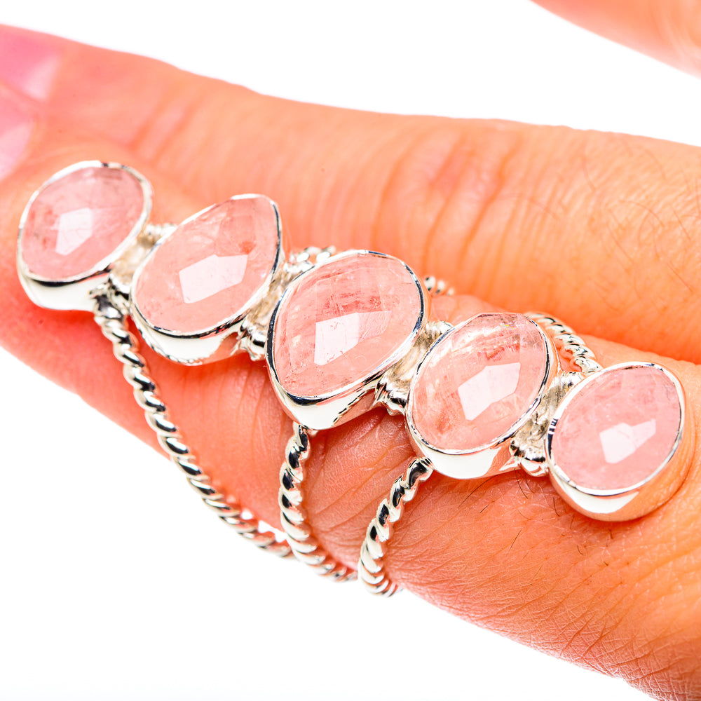 Rose Quartz Rings handcrafted by Ana Silver Co - RING87489