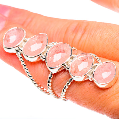 Rose Quartz Rings handcrafted by Ana Silver Co - RING87489