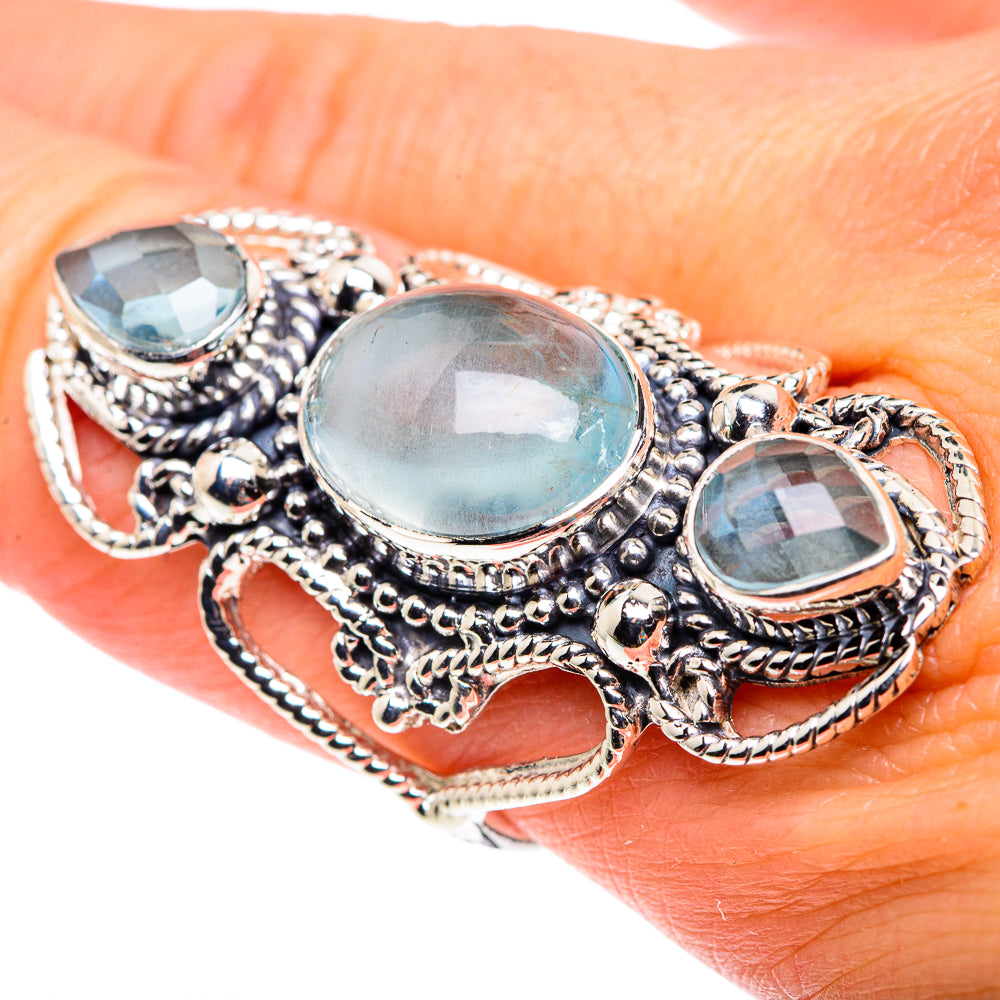 Aquamarine Rings handcrafted by Ana Silver Co - RING87503