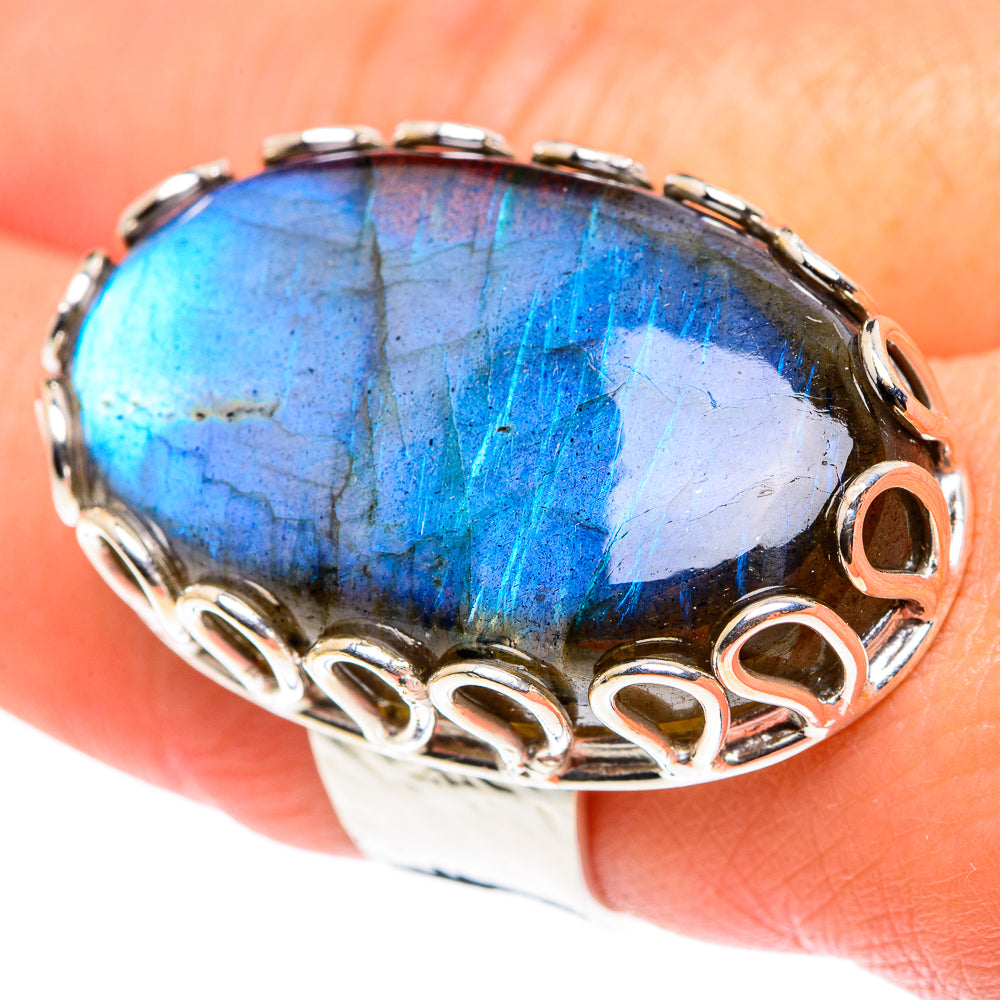 Labradorite Rings handcrafted by Ana Silver Co - RING87504