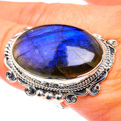 Labradorite Rings handcrafted by Ana Silver Co - RING87513