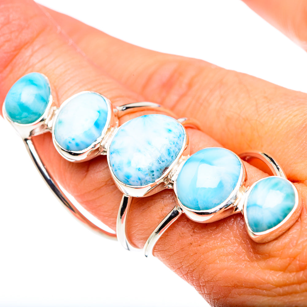 Larimar Rings handcrafted by Ana Silver Co - RING87517