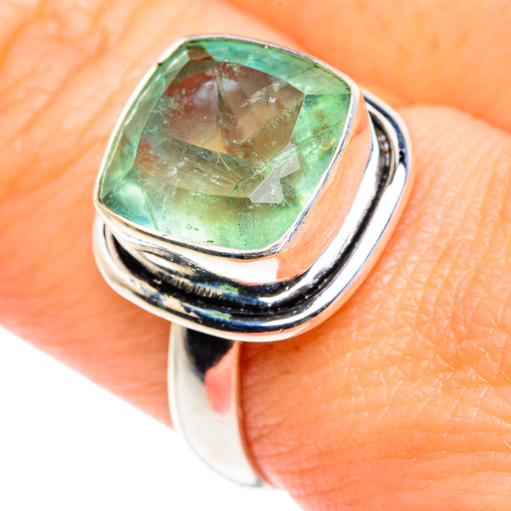 Green Fluorite Rings handcrafted by Ana Silver Co - RING87529