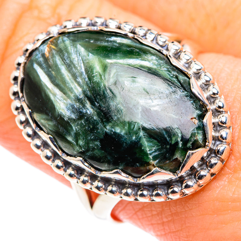 Seraphinite Rings handcrafted by Ana Silver Co - RING87531