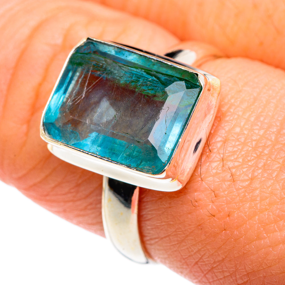 Blue Fluorite Rings handcrafted by Ana Silver Co - RING87545