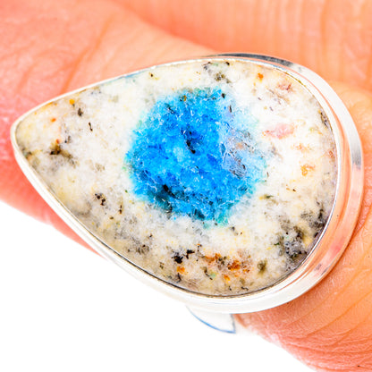 K2 Blue Azurite Rings handcrafted by Ana Silver Co - RING87548
