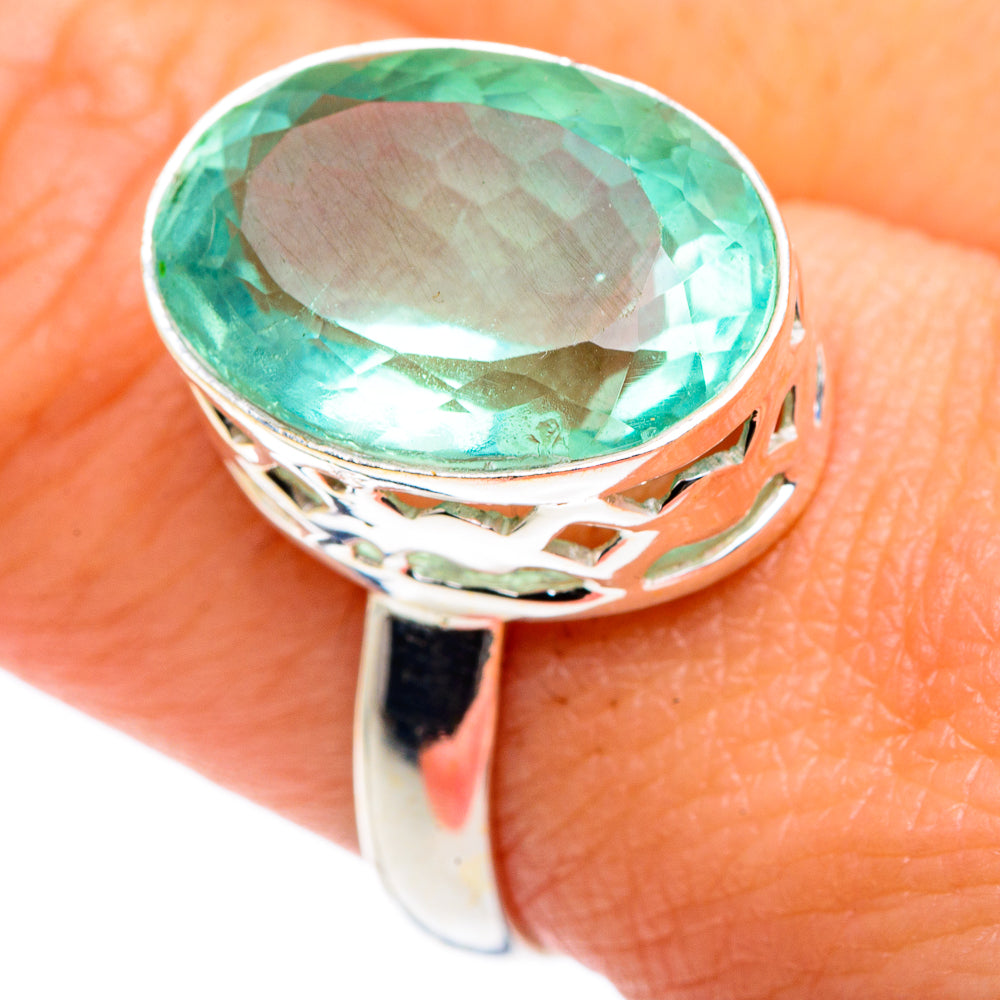Green Fluorite Rings handcrafted by Ana Silver Co - RING87549