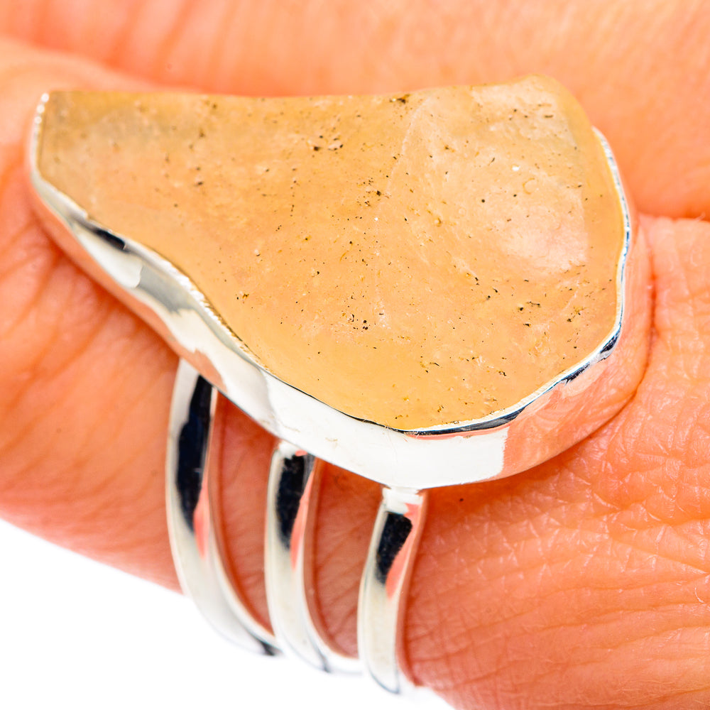 Libyan Desert Glass Rings handcrafted by Ana Silver Co - RING87551