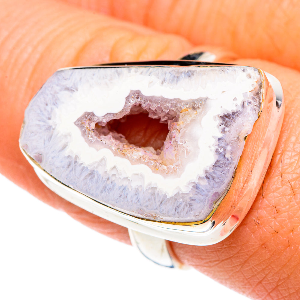 White Geode Slice Rings handcrafted by Ana Silver Co - RING87559