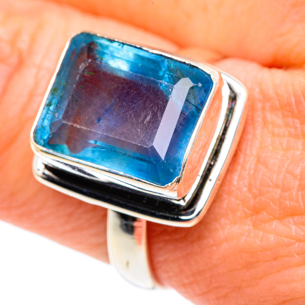 Blue Fluorite Rings handcrafted by Ana Silver Co - RING87562