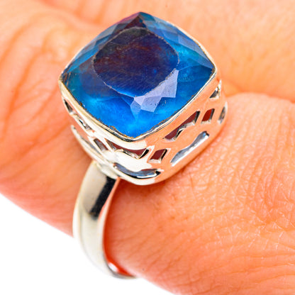 Blue Fluorite Rings handcrafted by Ana Silver Co - RING87576