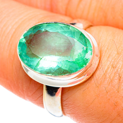 Green Fluorite Rings handcrafted by Ana Silver Co - RING87579