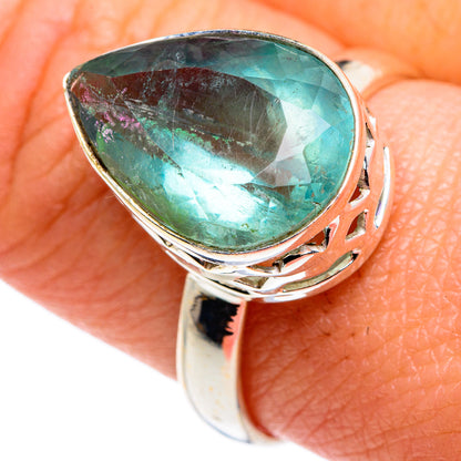 Blue Fluorite Rings handcrafted by Ana Silver Co - RING87589