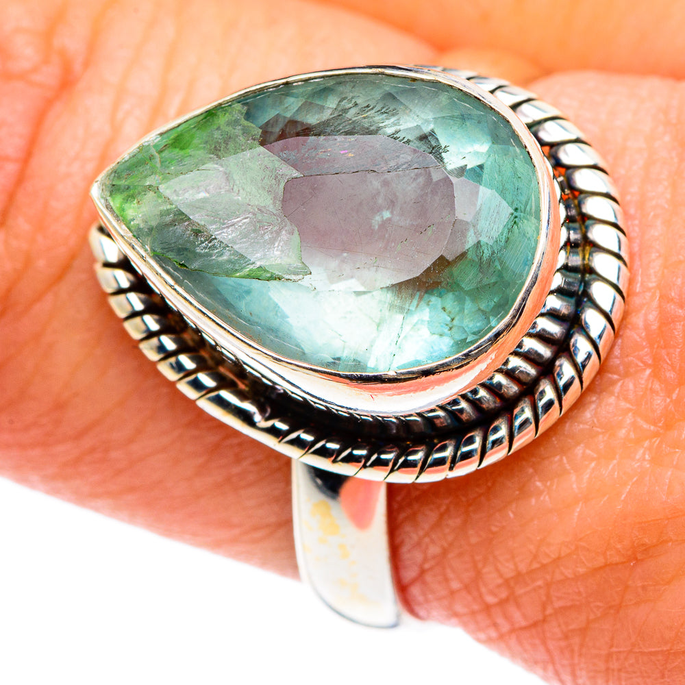 Green Fluorite Rings handcrafted by Ana Silver Co - RING87596