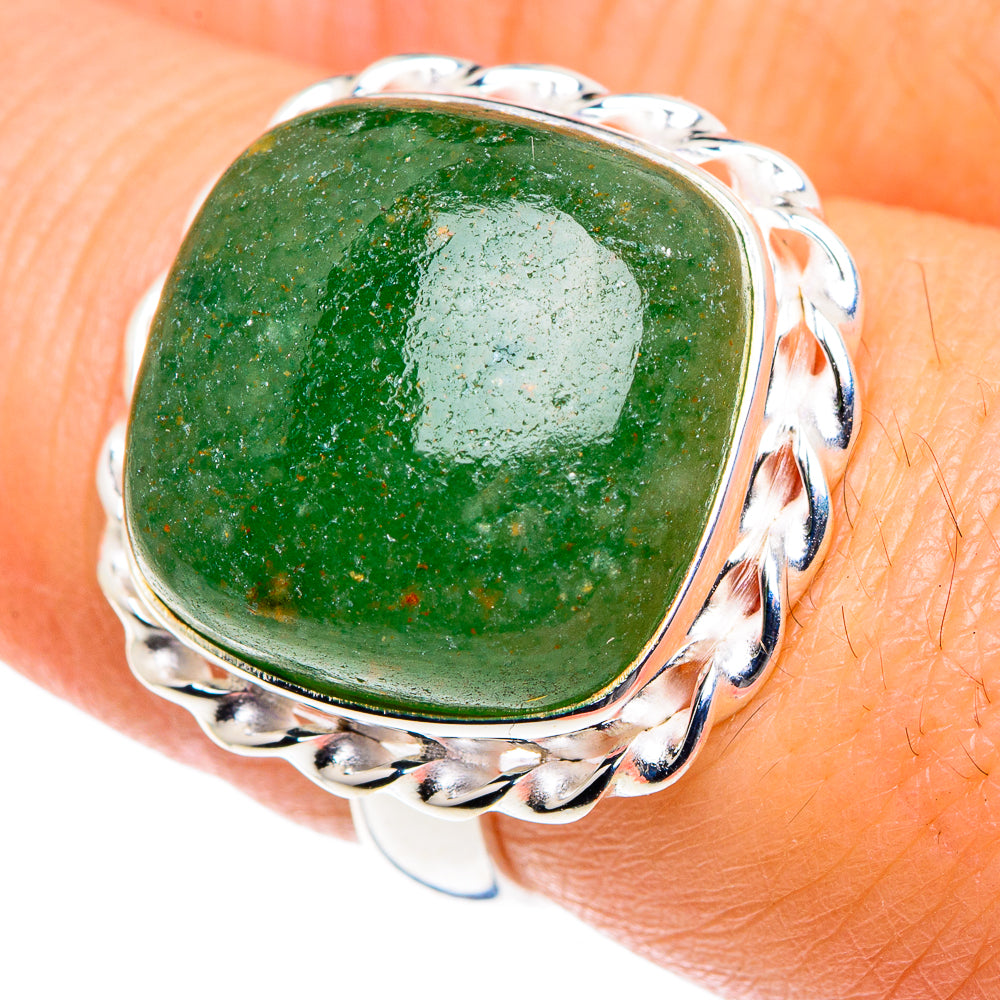 Green Aventurine Rings handcrafted by Ana Silver Co - RING87597