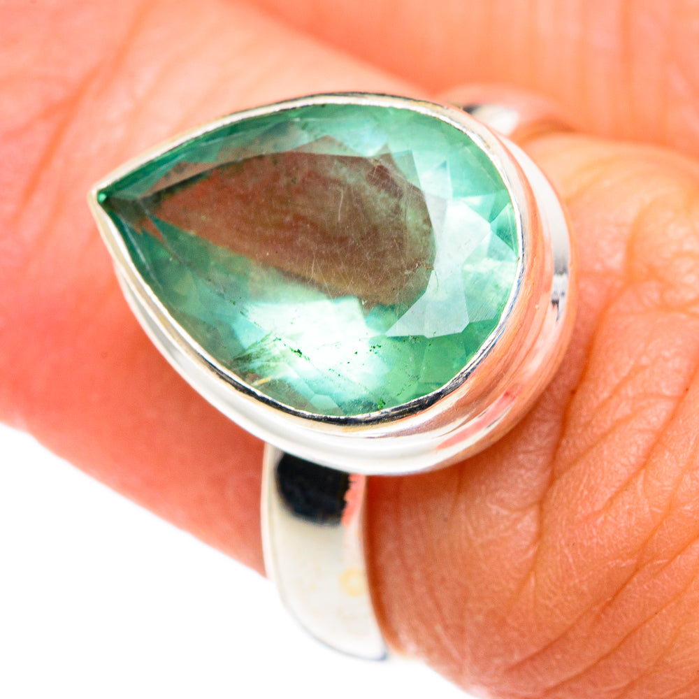 Green Fluorite Rings handcrafted by Ana Silver Co - RING87600