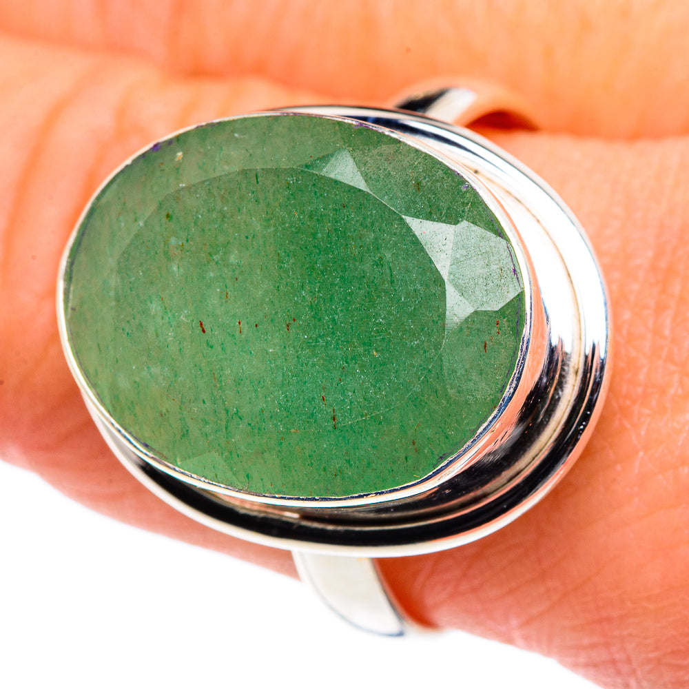 Green Aventurine Rings handcrafted by Ana Silver Co - RING87621