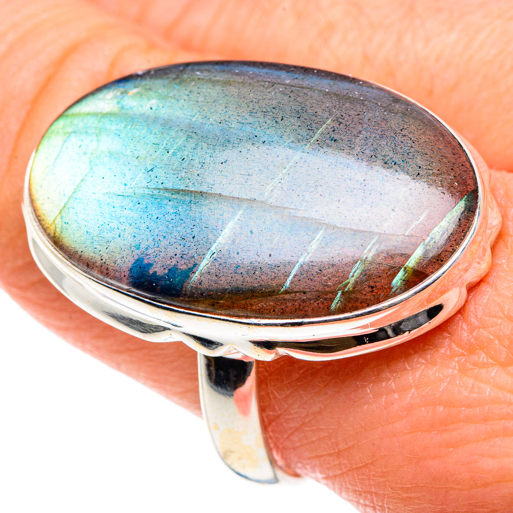 Labradorite Rings handcrafted by Ana Silver Co - RING87623