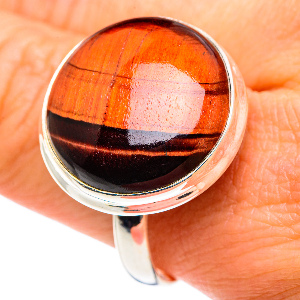 Red Tiger Eye Rings handcrafted by Ana Silver Co - RING87625
