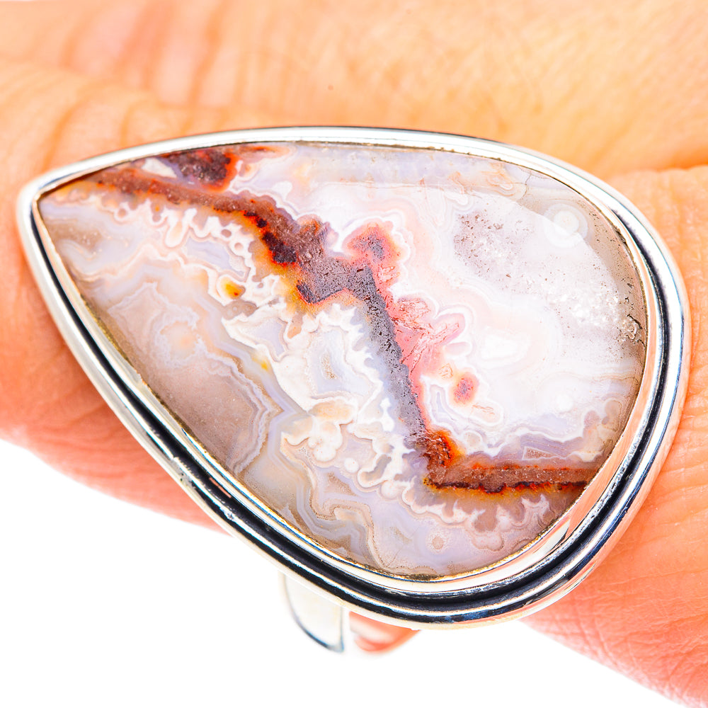 Crazy Lace Agate Rings handcrafted by Ana Silver Co - RING87626
