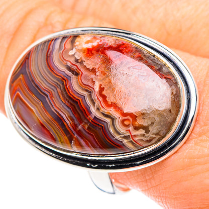 Crazy Lace Agate Rings handcrafted by Ana Silver Co - RING87656