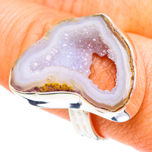 White Geode Slice Rings handcrafted by Ana Silver Co - RING87671