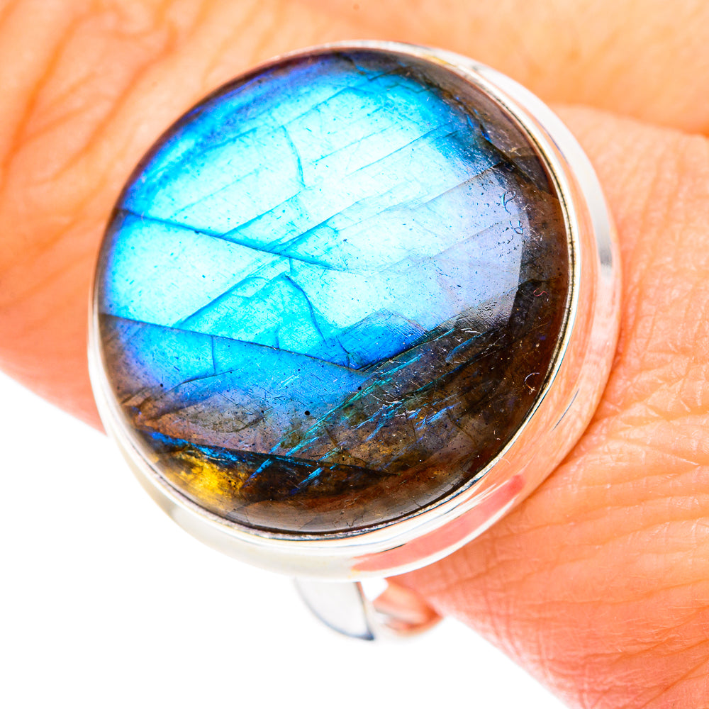 Labradorite Rings handcrafted by Ana Silver Co - RING87674
